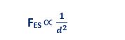 فرمول نیروی دافعه الکترواستاتیکی